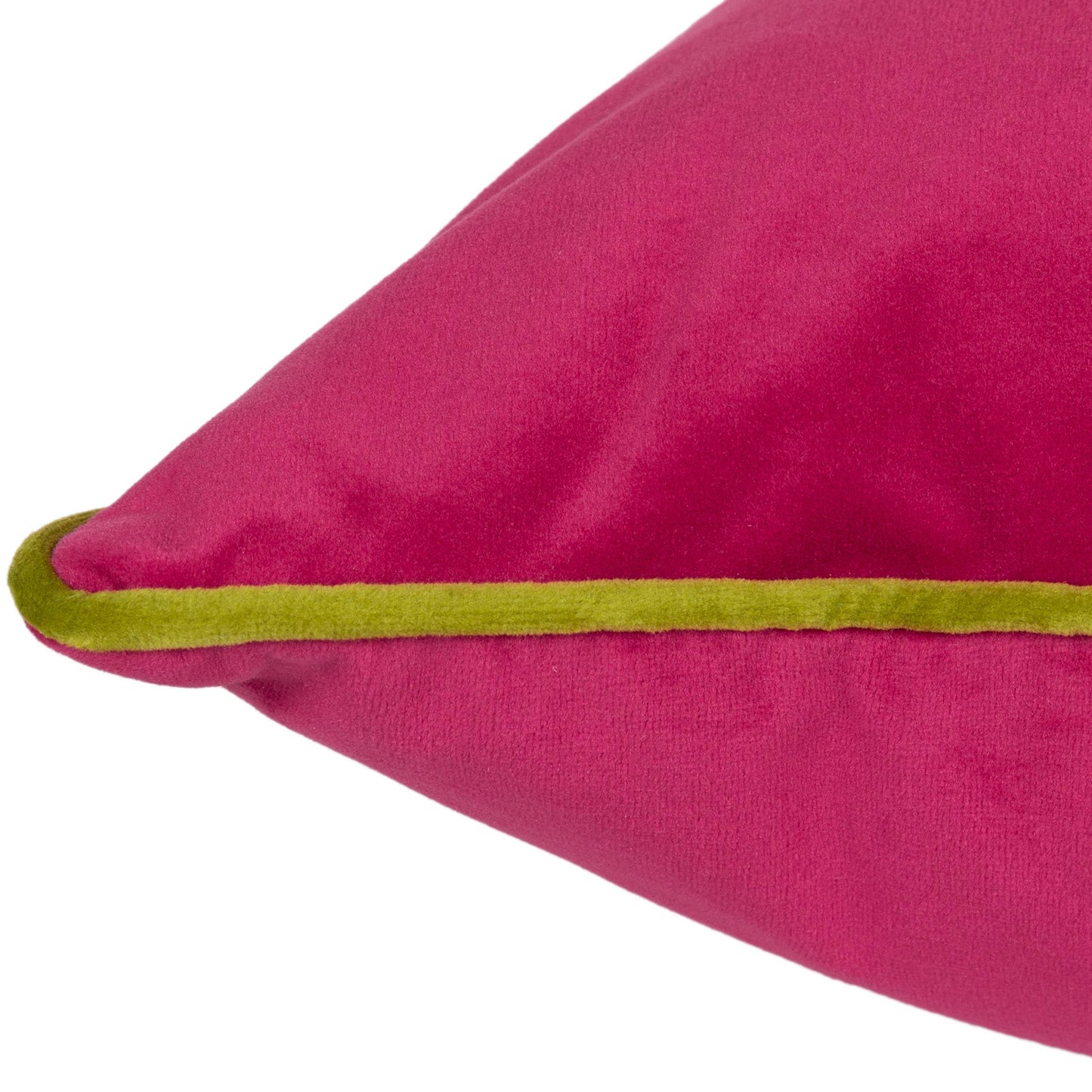 Meridian Velvet Cushion Hot Pink/Lime