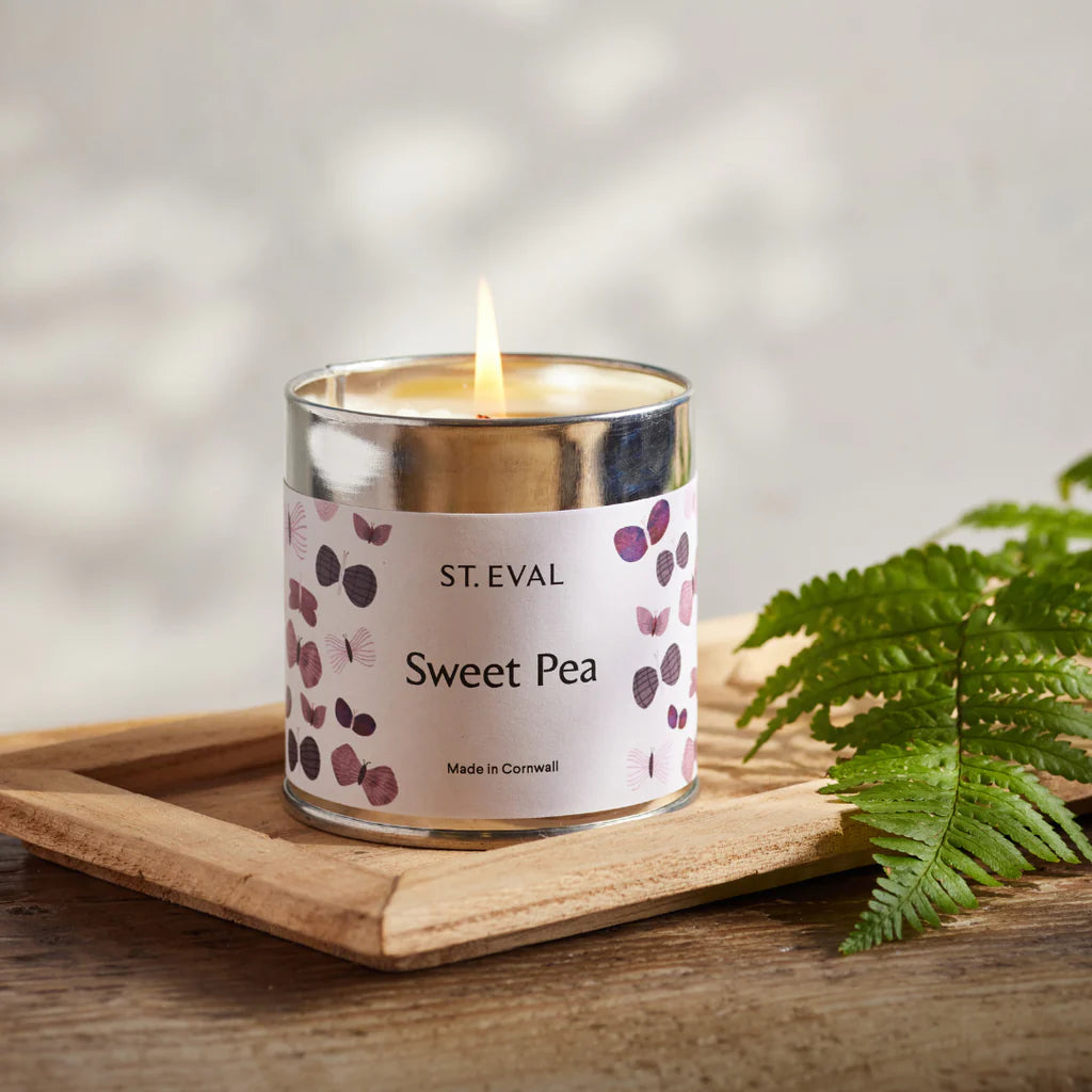 Sweet Pea Scented Tin Candle