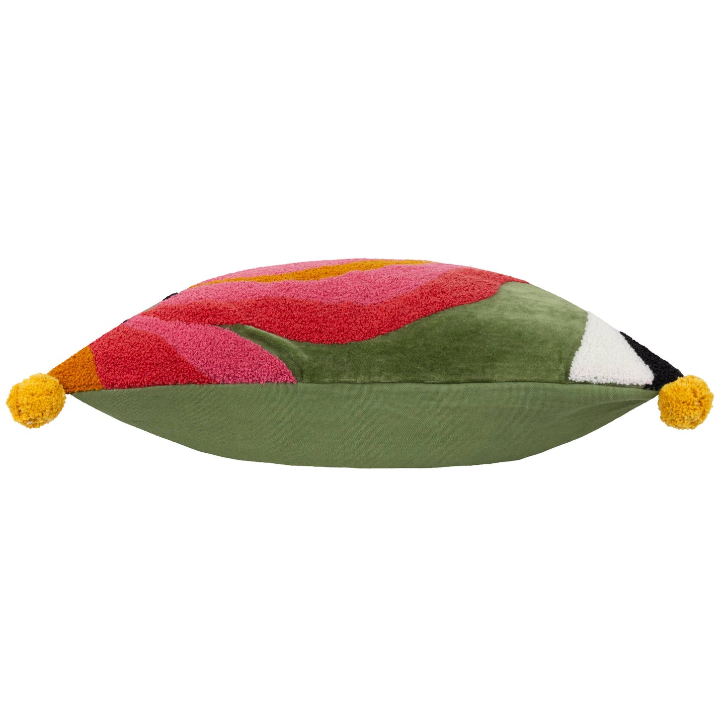 Poppy Cushion Khaki/Pink