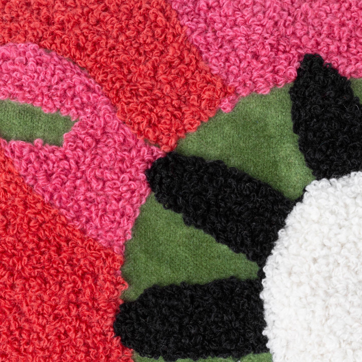 Poppy Cushion Khaki/Pink