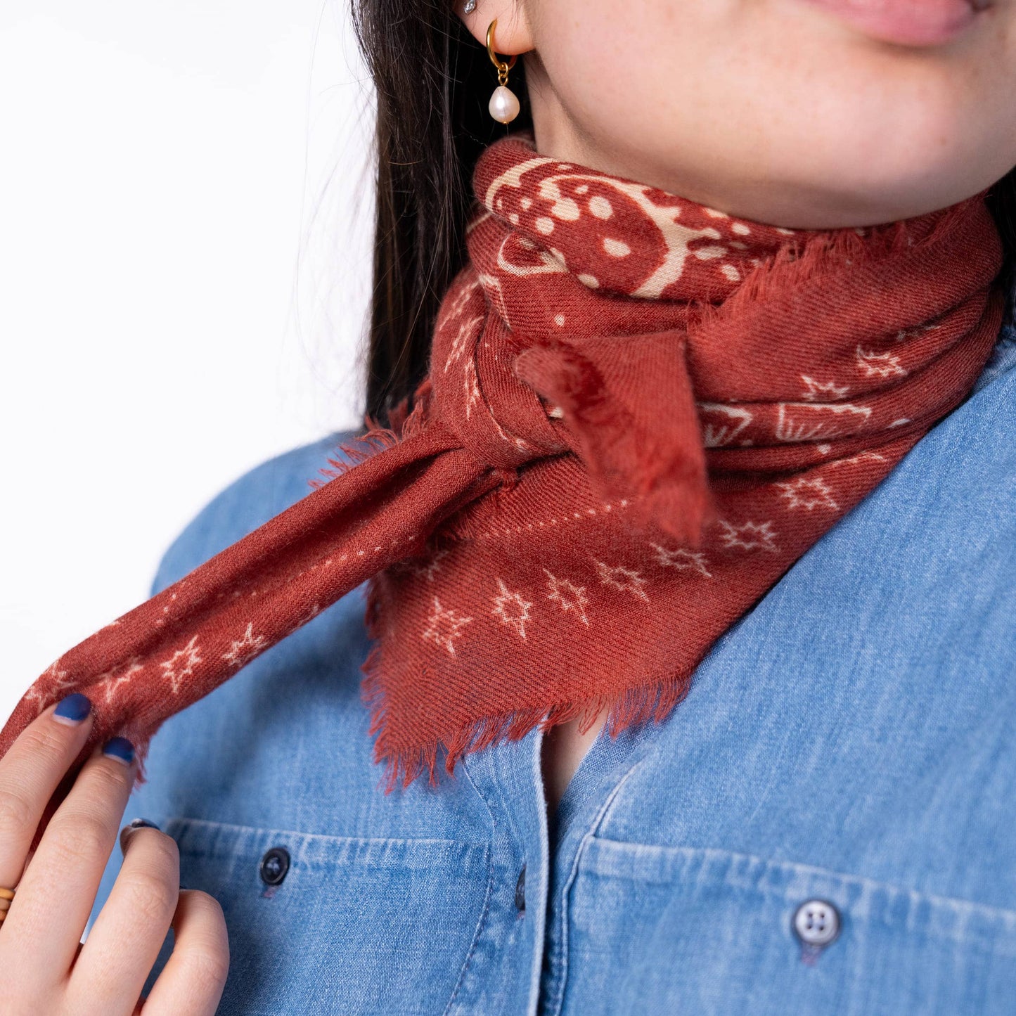 Terracotta Scarf in 100% wool