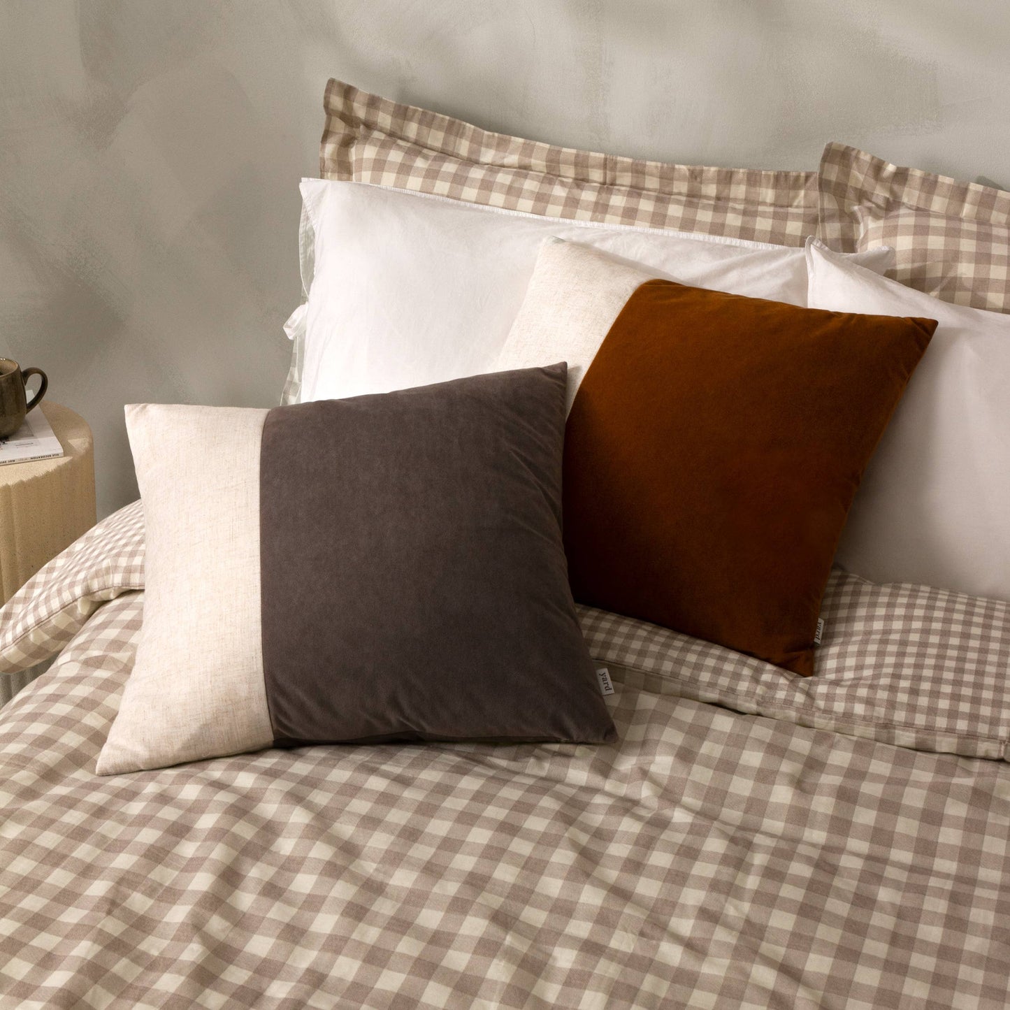 Morden Soft-Washed Velvet Cushion Pecanl