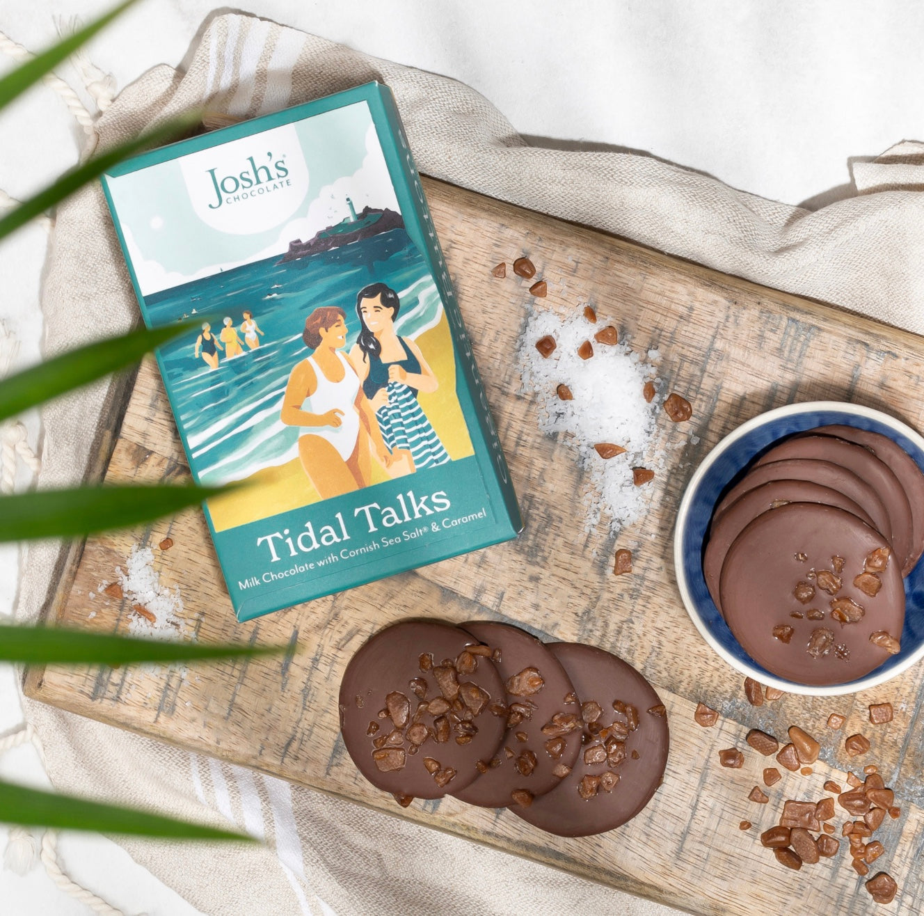Josh's Chocolate - Milk Chocolate with Cornish Sea Salt & Caramel - Gigantic Buttons.