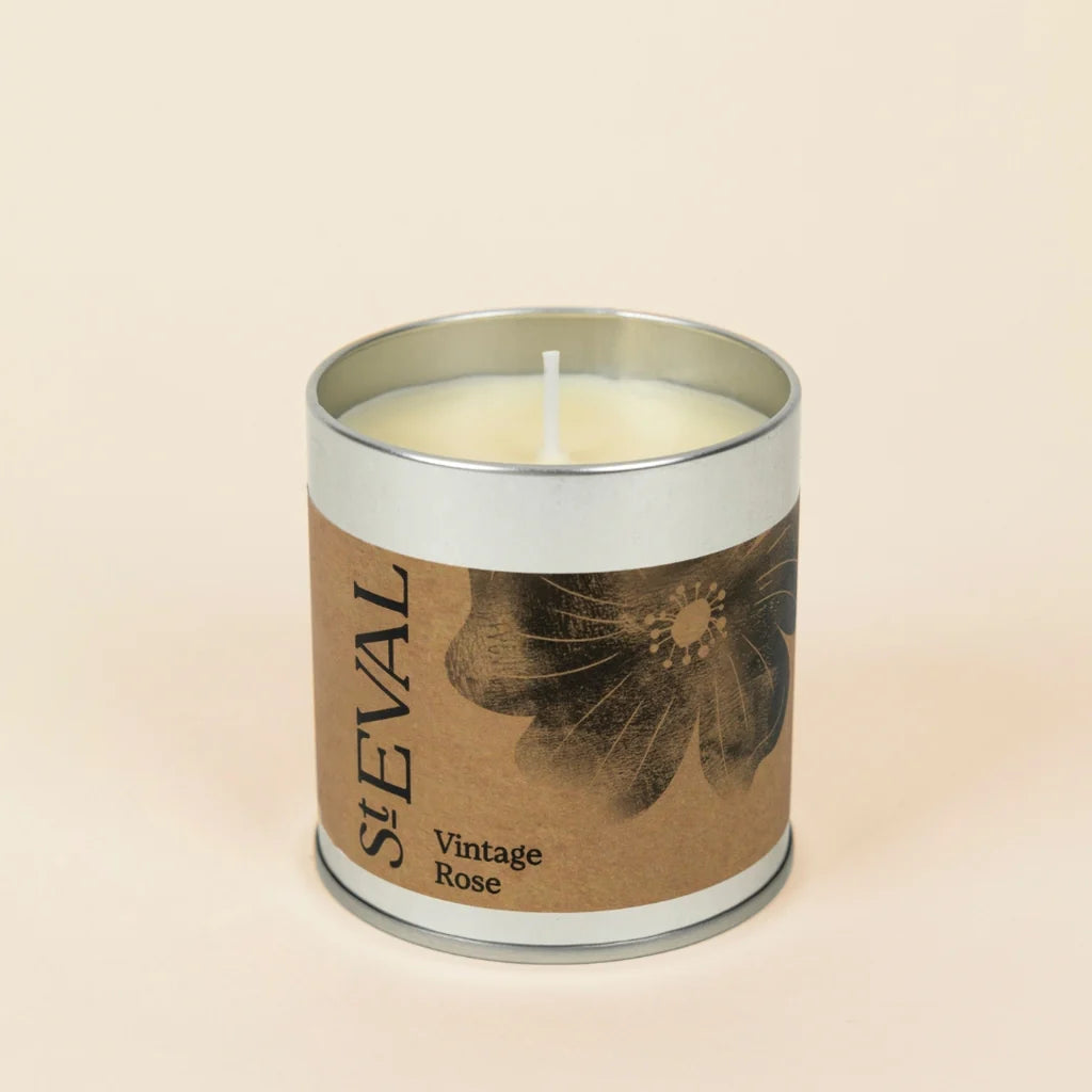 Vintage Rose Scented Tin Candle