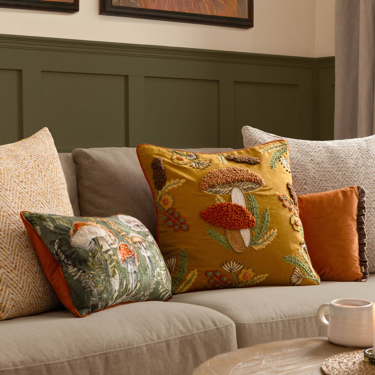 Tilly Velvet Cushion Rust