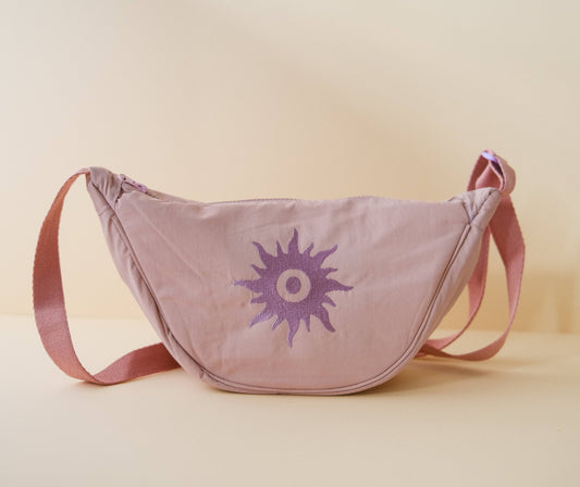Nylon Sling Bag in 90s Lilac
