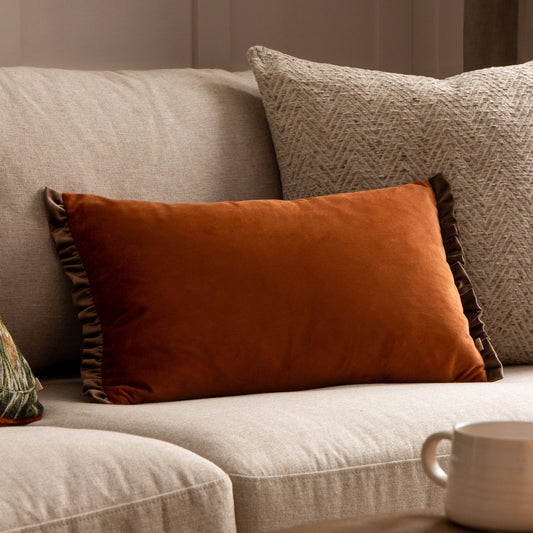 Tilly Velvet Cushion Rust