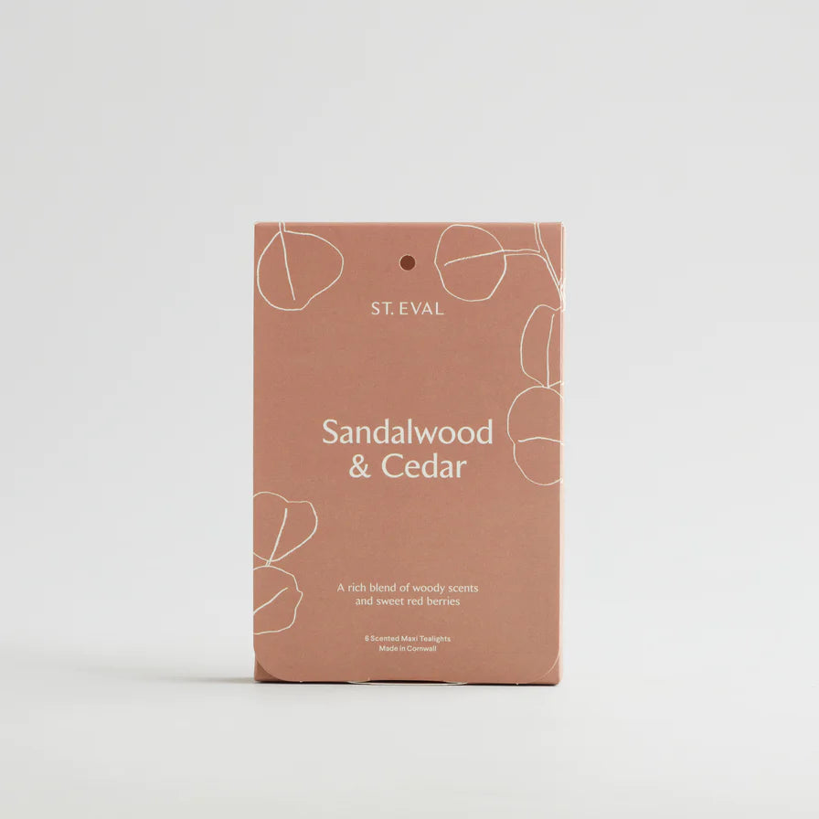 Sandalwood & Cedar, Lamorna Maxi Tealights