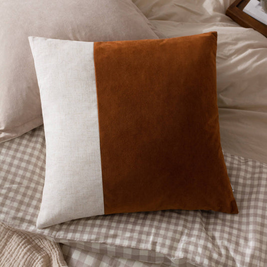 Morden Soft-Washed Velvet Cushion Pecanl
